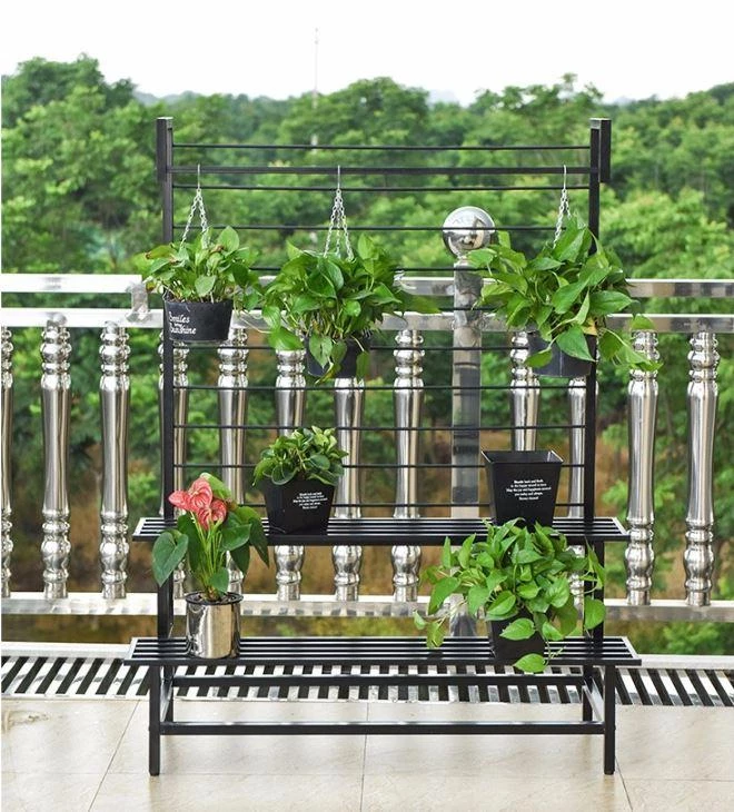 Steve & Leif Gardening Supplies 2 - 3 Steps Gardening Plant Rack With Wheels For Flower Pots (Black) 10 Steve & Leif Gardening Supplies 2 - 3 Steps Gardening Plant Rack With Wheels For Flower Pots (Black)