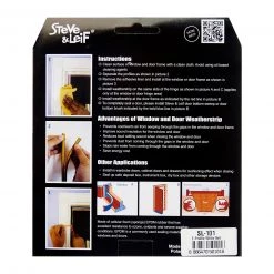 Steve & Leif E-Profile Window & Door Seals 9x4mm (2x2.5m) - Weatherstrips Home & Lifestyle