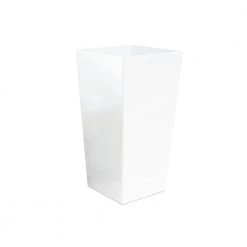 Prosperplast [Made In Poland] Urbi Square Pot (325x325x610mm) White + Self Watering System [Bundle Deal]