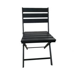Steve & Leif Black Campsite Outdoor/Indoor 5pcs Square Table & Chair Set Home & Lifestyle