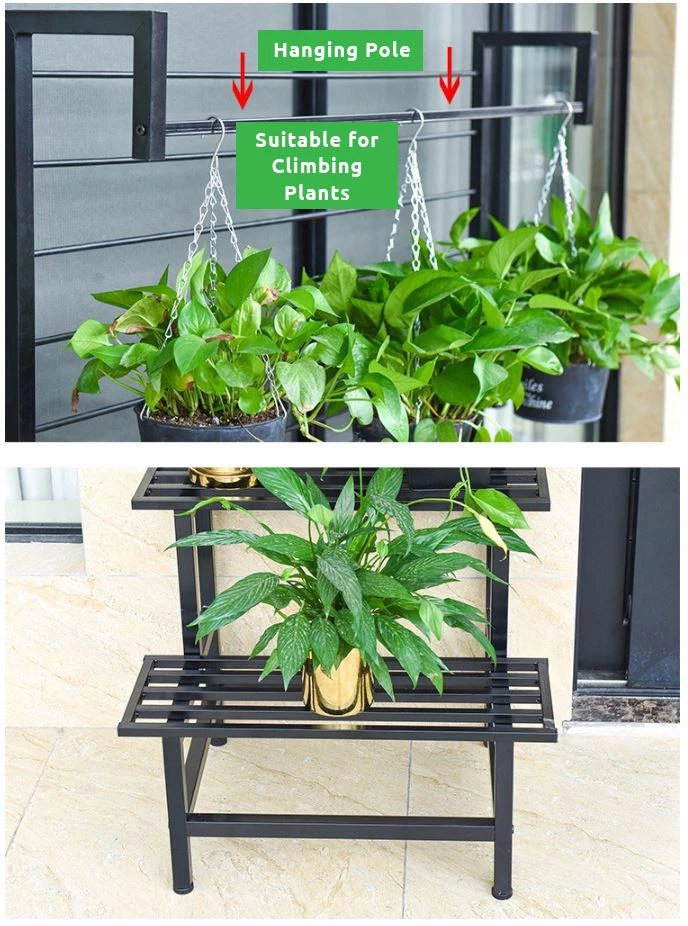 Steve & Leif Gardening Supplies 2 - 3 Steps Gardening Plant Rack With Wheels For Flower Pots (Black) 11 Steve & Leif Gardening Supplies 2 - 3 Steps Gardening Plant Rack With Wheels For Flower Pots (Black)