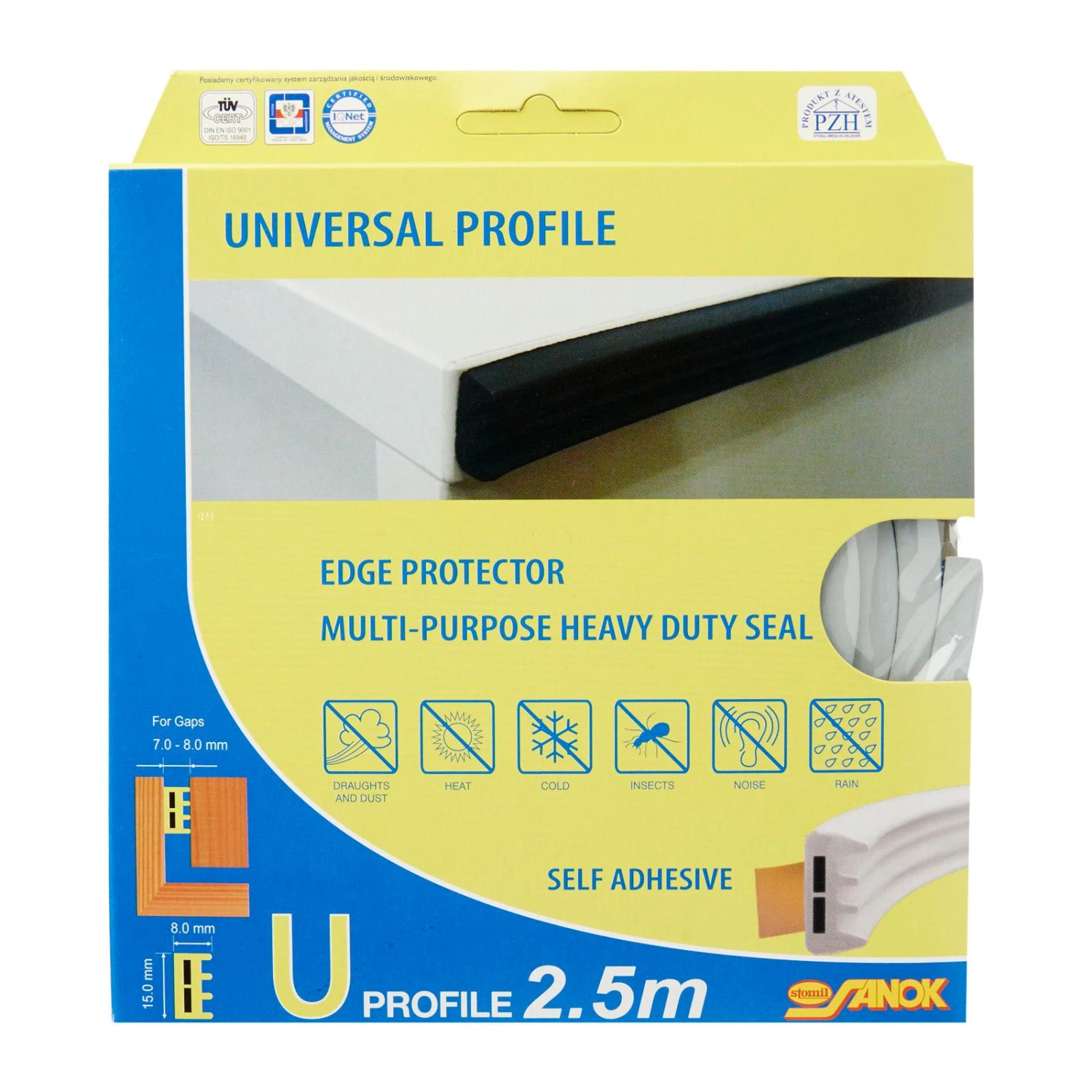 Steve & Leif Home & Lifestyle U-Profile Window & Door Seals 15x8mm (2.5m) - Weatherstrips 5 Steve & Leif Home & Lifestyle U-Profile Window & Door Seals 15x8mm (2.5m) - Weatherstrips
