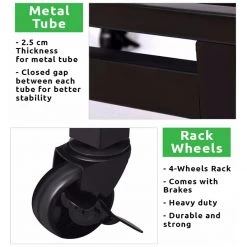 Steve & Leif Gardening Supplies 2 - 3 Steps Gardening Plant Rack With Wheels For Flower Pots (Black) 27 Steve & Leif Gardening Supplies 2 - 3 Steps Gardening Plant Rack With Wheels For Flower Pots (Black)