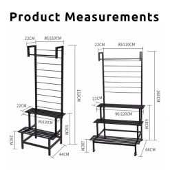Steve & Leif Gardening Supplies 2 - 3 Steps Gardening Plant Rack With Wheels For Flower Pots (Black) 29 Steve & Leif Gardening Supplies 2 - 3 Steps Gardening Plant Rack With Wheels For Flower Pots (Black)