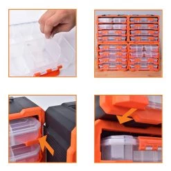 Tactix Modular Storage Tower With 4 Organizers - Plastic Rack DIY & Power Tools