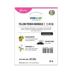 Steve & Leif Yellow French Marigold Seeds Gardening Supplies