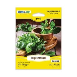 Steve & Leif Large Leaf Basil Seeds Gardening Supplies
