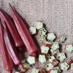 Steve & Leif Red Burgundy Okra Seeds