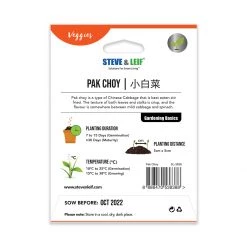 Steve & Leif Pak Choy Seeds Gardening Supplies 6 Steve & Leif Pak Choy Seeds Gardening Supplies