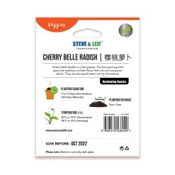 Steve & Leif Cherry Belle Radish Seeds Gardening Supplies