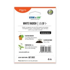 Steve & Leif White Radish Seeds