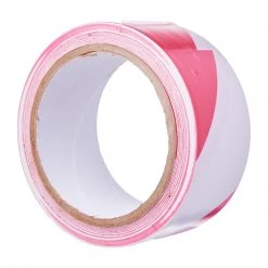 Steve & Leif Red/White PVC Floor Marking Tape (48mm X 20m)
