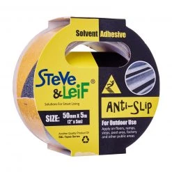 Steve & Leif Stationery & Tapes Yellow/Black Outdoor Anti-Slip Tape (50Mm X 5M)