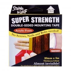 Steve & Leif Stationery & Tapes Double Sided Acrylic Clear Tape (20Mm X 3M)