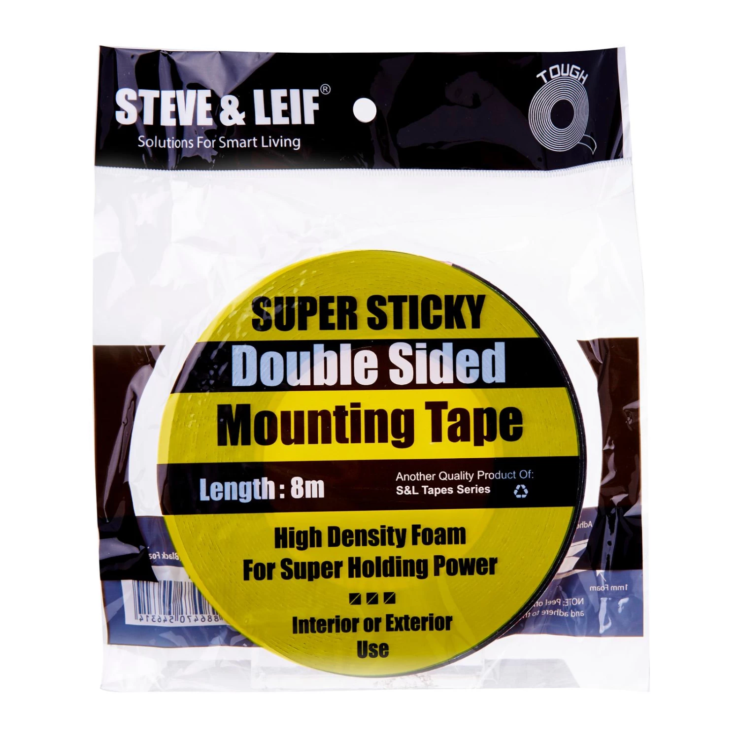 Stationery & Tapes Steve & Leif Double Sided Super Sticky Black Foam Tape (8m) 3 Stationery & Tapes Steve & Leif Double Sided Super Sticky Black Foam Tape (8m)