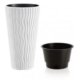 Prosperplast Sandy Slim Vertical Wave Flower Pot (297mm X 513mm) Gardening Supplies