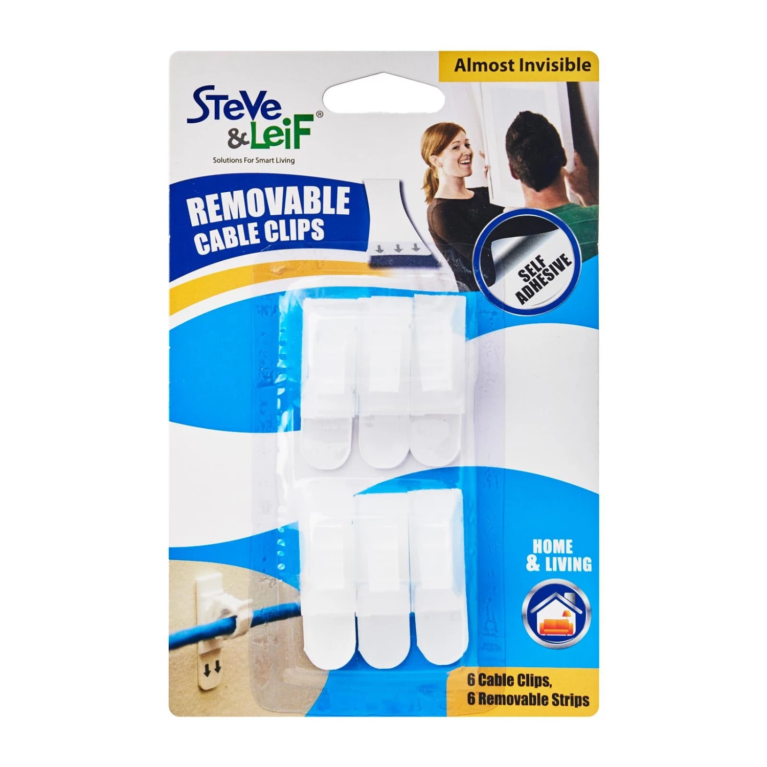 Steve & Leif Home & Lifestyle Removable Cable Clips (M) 6pcs 3 Steve & Leif Home & Lifestyle Removable Cable Clips (M) 6pcs