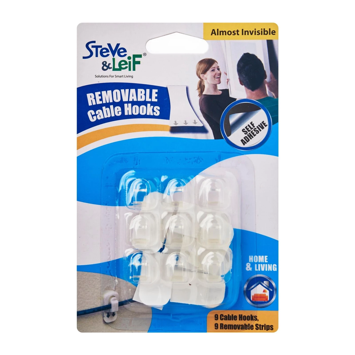 Steve & Leif Removable Cable Hooks (M) 9pcs Home & Lifestyle 3 Steve & Leif Removable Cable Hooks (M) 9pcs Home & Lifestyle