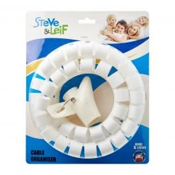 Steve & Leif Home & Lifestyle White Cable Organiser 3cm X 1.5m