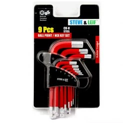 Steve & Leif Home & Lifestyle 9 Piece Ball Point Hex Key Short Handle