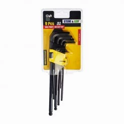 Steve & Leif 9 Piece Ball Point Hex Key Long Handle Yellow Home & Lifestyle