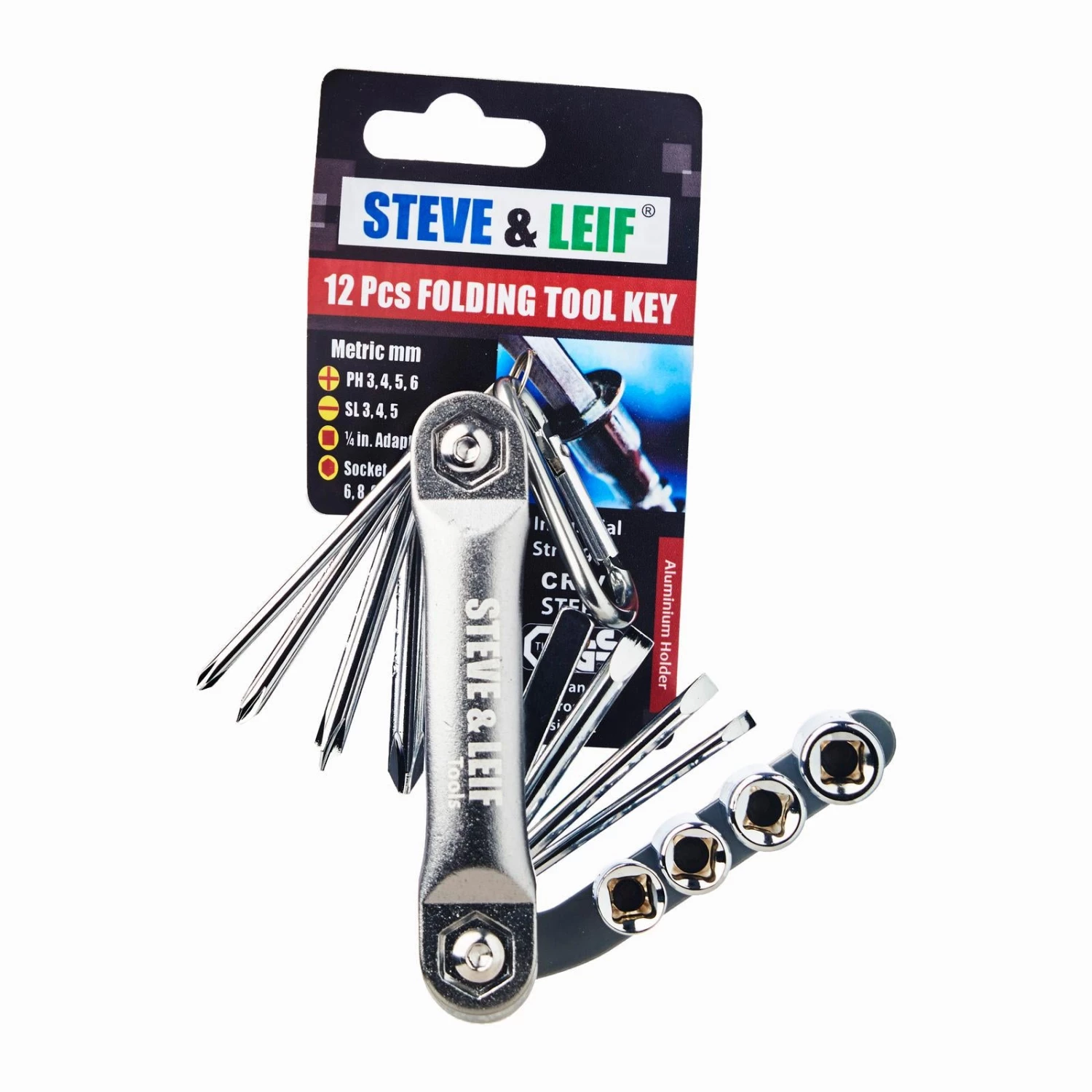 Steve & Leif Home & Lifestyle 12 Pcs FOLDING TOOL KEY SET DIY Handy Tools CR-V Steel 3 Steve & Leif Home & Lifestyle 12 Pcs FOLDING TOOL KEY SET DIY Handy Tools CR-V Steel