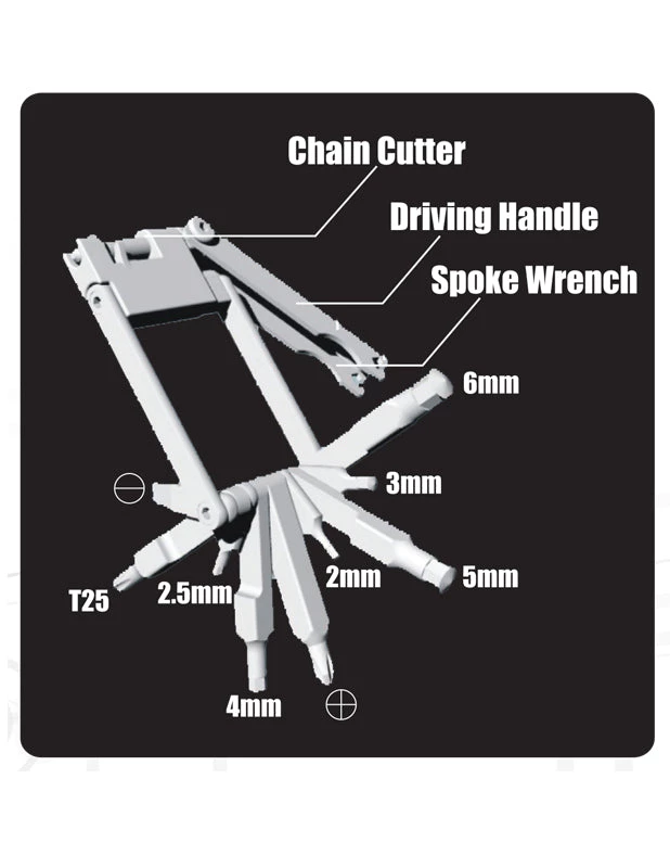 Steve & Leif 12 In 1 Folding Bike Tool 5 Steve & Leif 12 In 1 Folding Bike Tool