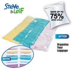 Steve & Leif Seal & Lock Flat Vacuum Storage Bags (Extra Large) - 2 Pcs 7 Steve & Leif Seal & Lock Flat Vacuum Storage Bags (Extra Large) - 2 Pcs