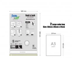Steve & Leif Seal & Lock Cube Vacuum Storage Bag (Large) - 2 Pcs