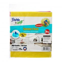 Steve & Leif Home & Lifestyle 3Pcs Sponge Cleaning Cloth