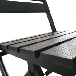 Steve & Leif Black Campsite Outdoor/Indoor 5pcs Square Table & Chair Set Home & Lifestyle