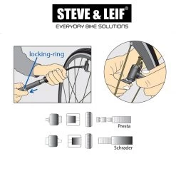 Steve & Leif Cosmic Mini Bicycle Pump Bicycle Accessories