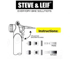 Steve & Leif Galaxy Floor Pump With Top Mounted Gauge Bicycle Accessories