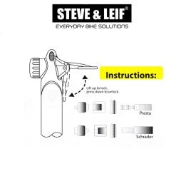 Steve & Leif Bicycle Accessories Cosmic Yellow High-Pressure Floor Pump With Gauge 6 Steve & Leif Bicycle Accessories Cosmic Yellow High-Pressure Floor Pump With Gauge