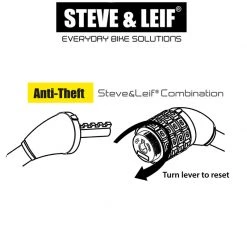 Steve & Leif Bicycle Accessories Spiral Combination Lock With Bracket (12mm X 1800mm)