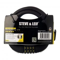 Steve & Leif Bicycle Accessories Spiral Combination Lock With Bracket (12mm X 1800mm)