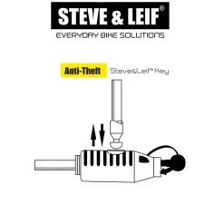 Steve & Leif Spiral Key Lock With Bracket Bicycle Accessories 7 Steve & Leif Spiral Key Lock With Bracket Bicycle Accessories