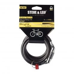 Steve & Leif Bicycle Accessories Self-Coiling Combination Lock (6mm X 1200mm)