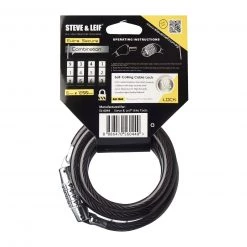 Steve & Leif Bicycle Accessories Self-Coiling Combination Lock (6mm X 1200mm)