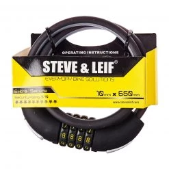 Steve & Leif Bicycle Combination Lock (10mm X 650mm) Bicycle Accessories