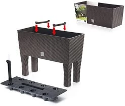 Prosperplast Rato Case High Basket Weave Flower Pot (600x245x460mm) Gardening Supplies