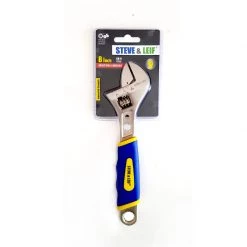 Steve & Leif 8" Adjustable Wrench With Grip CR-V Steel