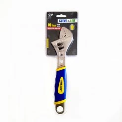 Steve & Leif Home & Lifestyle 10" Adjustable Wrench With Grip CR-V Steel