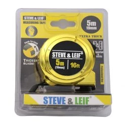 Steve & Leif Professional Measuring Tape (5m X 19mm) Home & Lifestyle