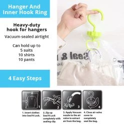 Steve & Leif Home & Lifestyle Seal & Lock Clothes Hanger Vacuum Storage Bag - 1 Pc