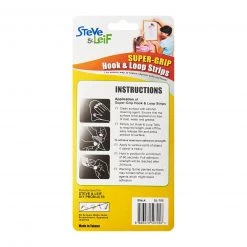 Steve & Leif Home & Lifestyle SuperGrip Black Hook And Loop (2 Rolls)