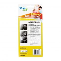 Steve & Leif Super Grip Black Hook And Loop Strips (4 Sets) Home & Lifestyle
