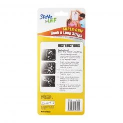 Steve & Leif SuperGrip White Hook And Loop Strips (4 Sets)