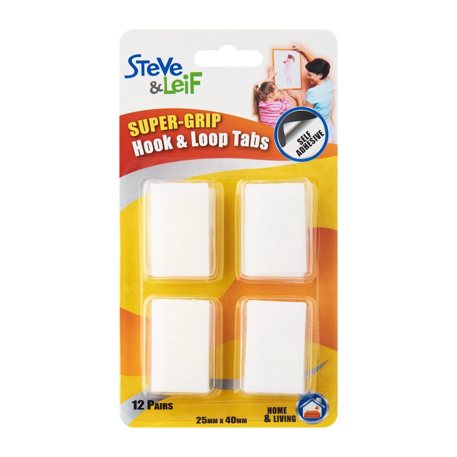Steve & Leif SuperGrip White Hook And Loop Tabs (12 Pairs) 3 Steve & Leif SuperGrip White Hook And Loop Tabs (12 Pairs)