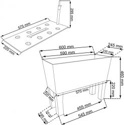 Prosperplast Rato Case High Basket Weave Flower Pot (600x245x460mm) Gardening Supplies